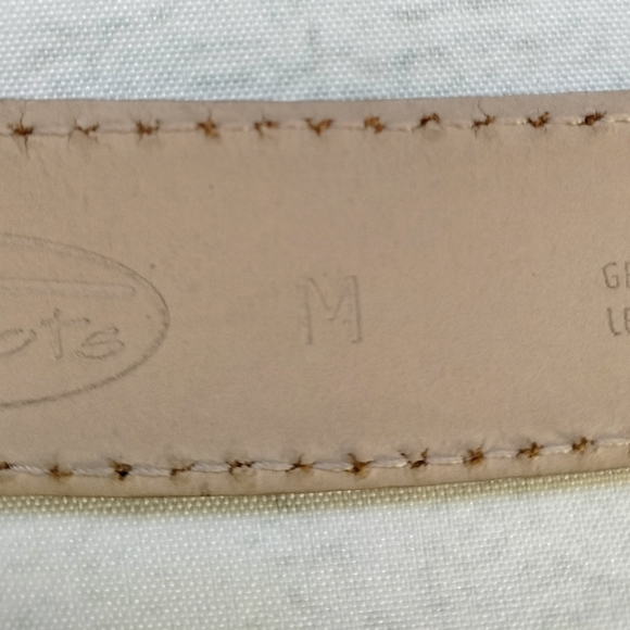 Talbots Brown Leather Belt Women's Sz Medium Genuine Leather Silver Buckle - Picture 11 of 13